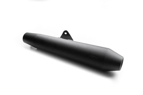 AEW TE102 megaphone exhaust for Royal Enfield Interceptor 650 and Continental GT 650 black stainless steel variants