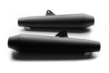 AEW TE102 megaphone exhaust for Royal Enfield Interceptor 650 and Continental GT 650 black stainless steel variants