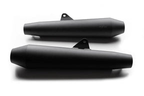 AEW TE102 megaphone exhaust for Royal Enfield Interceptor 650 and Continental GT 650 black stainless steel variants