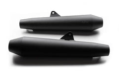 AEW TE102 megaphone exhaust for Royal Enfield Interceptor 650 and Continental GT 650 black stainless steel variants