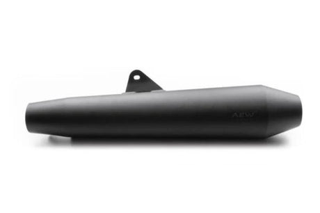 AEW TE102 megaphone exhaust for Royal Enfield Interceptor 650 and Continental GT 650 black stainless steel variants