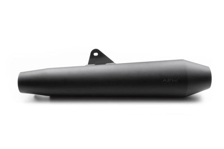 AEW TE102 megaphone exhaust for Royal Enfield Interceptor 650 and Continental GT 650 black stainless steel variants