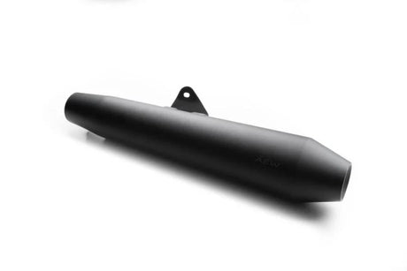 AEW TE102 megaphone exhaust for Royal Enfield Interceptor 650 and Continental GT 650 black stainless steel variants