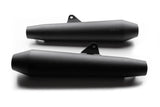 AEW TE102 megaphone exhaust for Royal Enfield Interceptor 650 and Continental GT 650 black stainless steel variants