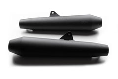 AEW TE102 megaphone exhaust for Royal Enfield Interceptor 650 and Continental GT 650 black stainless steel variants