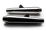 AEW TE102 megaphone exhaust for Royal Enfield Interceptor 650 and Continental GT 650 black stainless steel variants