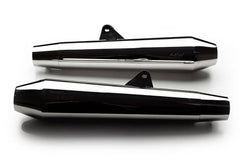 AEW TE102 megaphone exhaust for Royal Enfield Interceptor 650 and Continental GT 650 black stainless steel variants