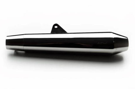 AEW TE102 megaphone exhaust for Royal Enfield Interceptor 650 and Continental GT 650 black stainless steel variants
