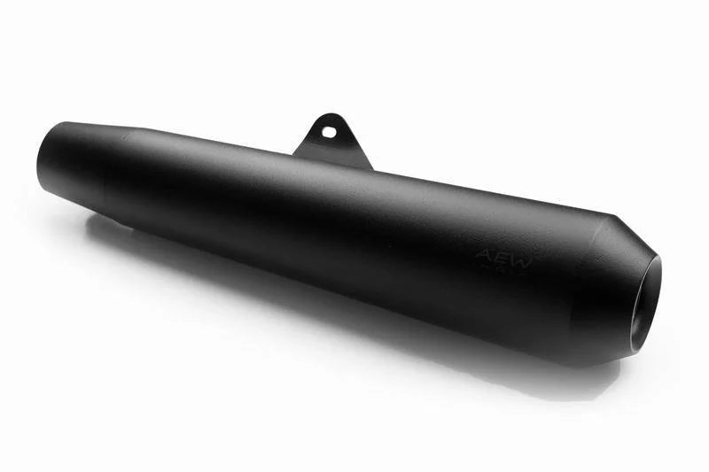 AEW TE103 megaphone exhaust for Royal Enfield Interceptor 650 and Continental GT 650 black and stainless steel variants