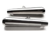 AEW TE103 megaphone exhaust for Royal Enfield Interceptor 650 and Continental GT 650 black and stainless steel variants