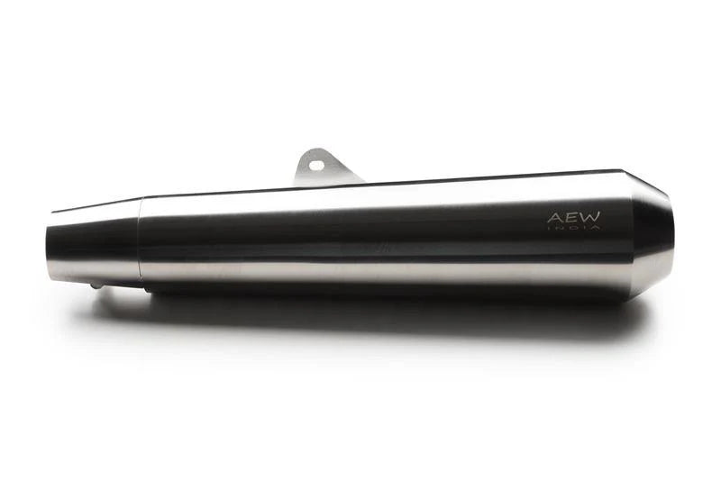 AEW TE103 megaphone exhaust for Royal Enfield Interceptor 650 and Continental GT 650 black and stainless steel variants