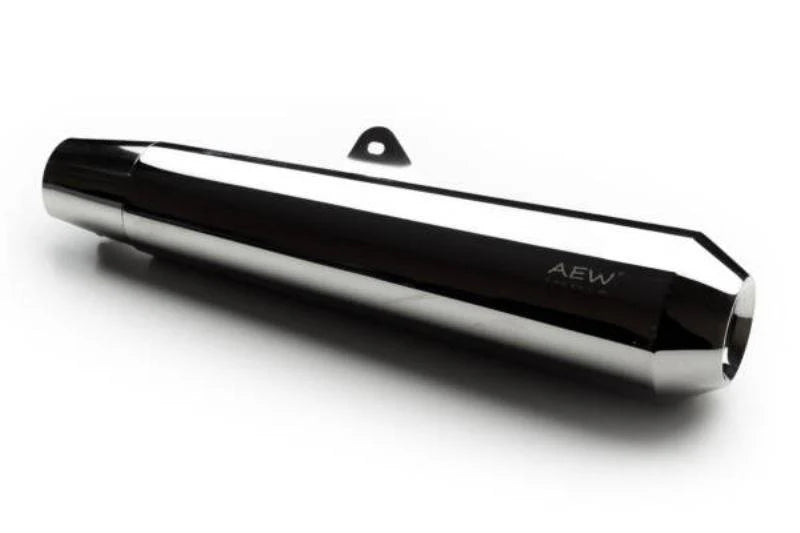 AEW TE103 megaphone exhaust for Royal Enfield Interceptor 650 and Continental GT 650 black and stainless steel variants