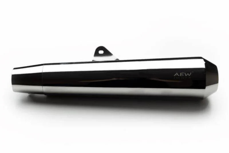 AEW TE103 megaphone exhaust for Royal Enfield Interceptor 650 and Continental GT 650 black and stainless steel variants