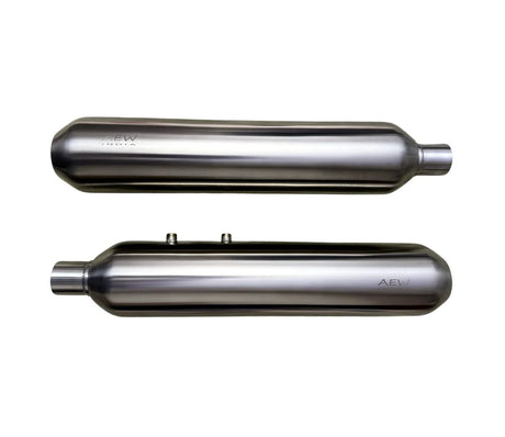 AEW TE202 SS304 stainless steel matt polish exhaust for Royal Enfield Super Meteor 650