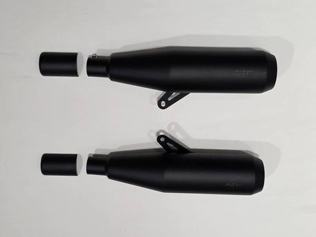 AEW TE 104 EDGE heat resistant black exhaust Interceptor 650 GT 650 slip-on 304 stainless steel performance megaphone silencer lightweight 6.5kg