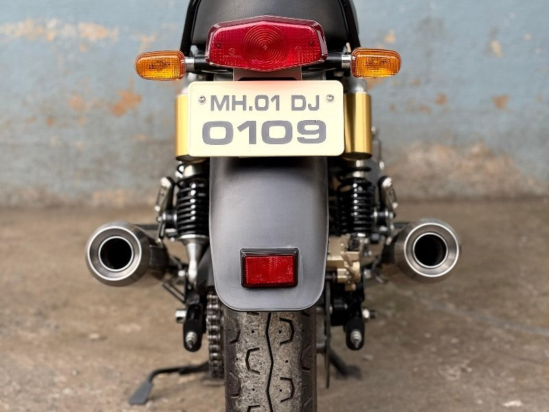 AEW TE 104 EDGE slip-on exhaust Interceptor 650 GT 650 stainless steel 304 matt polish megaphone performance silencer lightweight 6.5kg