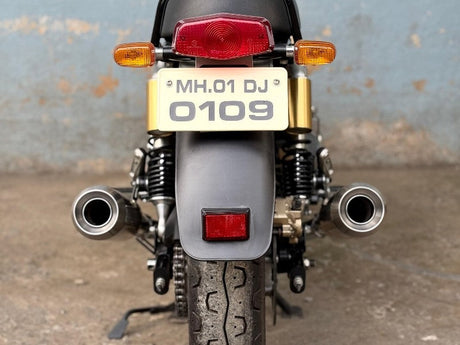 AEW TE 104 EDGE slip-on exhaust Interceptor 650 GT 650 stainless steel 304 matt polish megaphone performance silencer lightweight 6.5kg