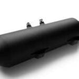 AEW Hunter 350 short megaphone free flow exhaust mild steel black 89200 Royal Enfield performance silencer deep thump sound