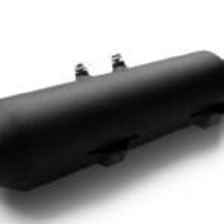 AEW Hunter 350 short megaphone free flow exhaust mild steel black 89200 Royal Enfield performance silencer deep thump sound