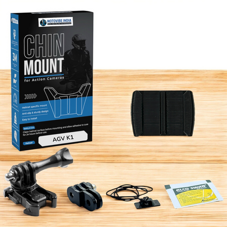 MotoVibe India AGV K1 K1S helmet chin mount for GoPro and action cameras