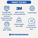 MotoVibe India AGV K1 K1S helmet chin mount for GoPro and action cameras