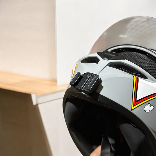 AGV K3SV helmet chin mount installed for GoPro POV motovlogging camera setup by Moto Vibe India