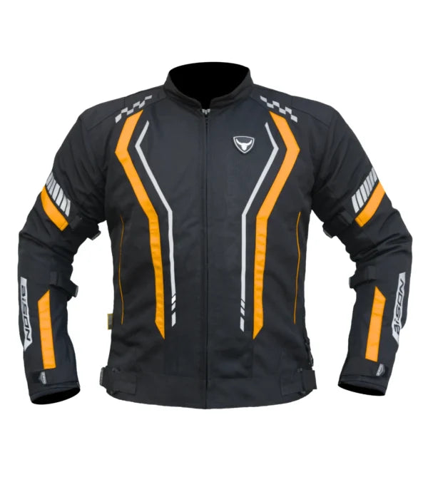 Bison ProGear AIR PRO CE Level 2 riding jacket black orange
