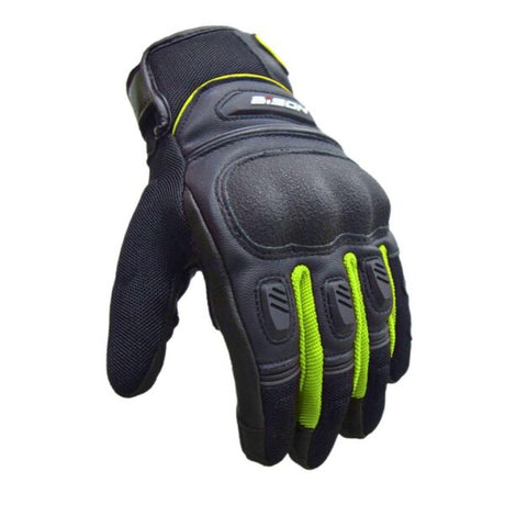 Bison ProGear Air Pro riding gloves black hi viz
