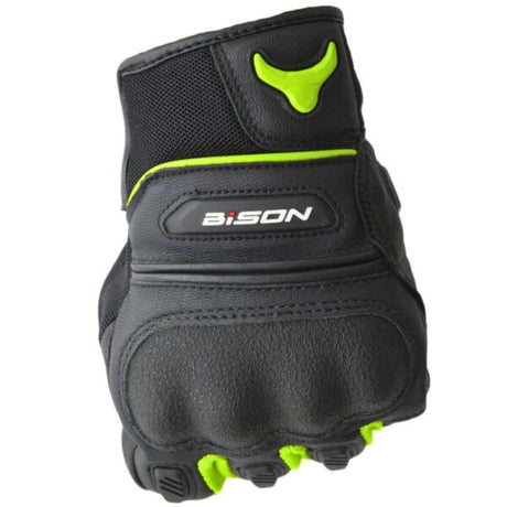 Bison ProGear Air Pro riding gloves black hi viz
