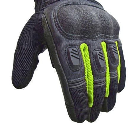 Bison ProGear Air Pro riding gloves black hi viz
