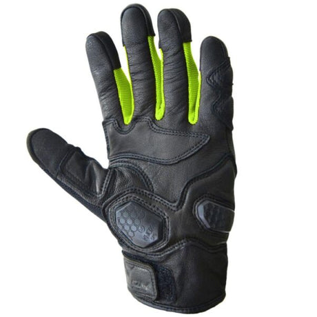 Bison ProGear Air Pro riding gloves black hi viz
