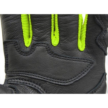 Bison ProGear Air Pro riding gloves black hi viz
