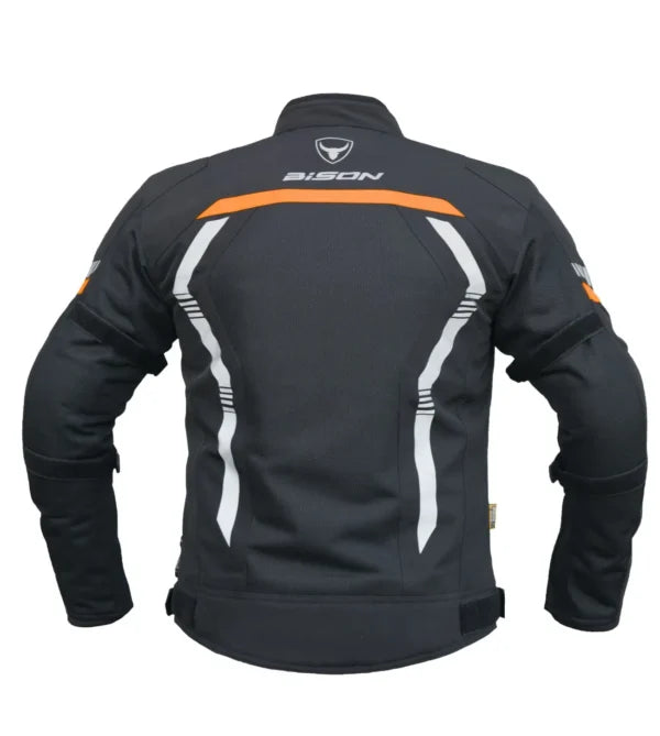 Bison ProGear AIR PRO CE Level 2 riding jacket black orange
