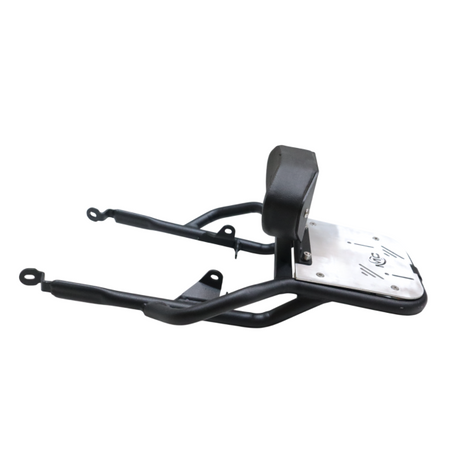 MotoCare pipe carrier with aluminium plate and backrest for Honda CB350
