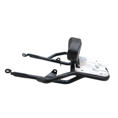 MotoCare pipe carrier with aluminium plate and backrest for Honda CB350
