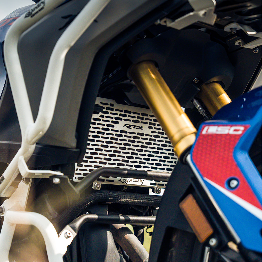 Legundary Vector Aluminium Radiator Grill Silver for TVS Apache RTX 300