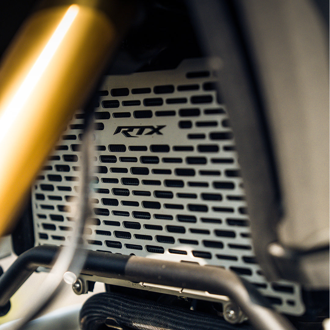 Legundary Vector Aluminium Radiator Grill Silver for TVS Apache RTX 300