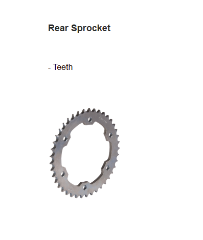 TVS Apache RTR 160 2V NORC F383 Chain Sprocket Kit R428NORC 124L 13T Front 44T Rear Sprocket