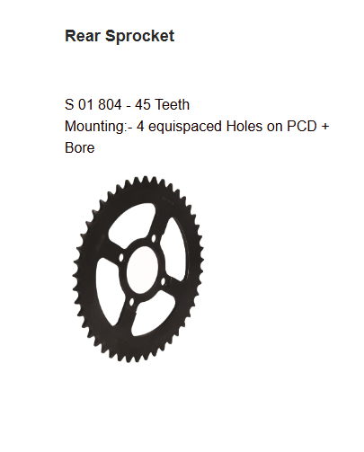 Brass Chain and Sprocket Kit 13T 45T 116 Links for TVS Apache RTR 200 4V HPORC 332