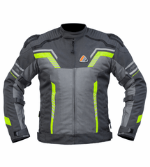 Bison ProGear Avatar V2 riding jacket grey hi viz green
