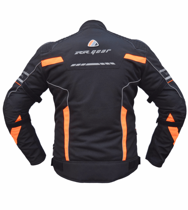 Bison ProGear Avatar V2 riding jacket black hi viz orange 2
