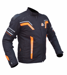 Bison ProGear Avatar V2 riding jacket black hi viz orange 3