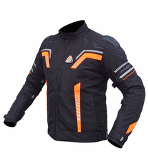Bison ProGear Avatar V2 riding jacket black hi viz orange 4