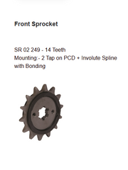 Brass Chain and Sprocket Kit 14T 36T 110L for Bajaj Avenger 220 Street Cruise HPORC F399 NF