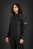 Lone Ranger Women Addon Pro motorcycle riding jacket in all black front view

