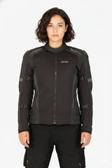 Lone Ranger Women Addon Pro All Black Level 2 Armored Motorcycle Riding Jacket