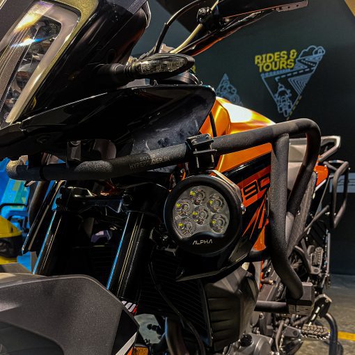 Hyperrider Crash Guard with Grab Slider Type 1 for KTM Adventure 250 and 390 Black Orange