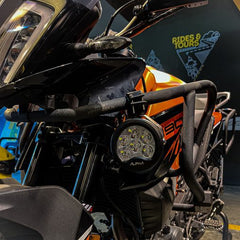 Hyperrider Crash Guard with Grab Slider Type 1 for KTM Adventure 250 and 390 Black Orange