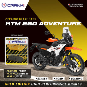 CRANK1 Ceramic Front Brake Pads for KTM 250 Adventure 2025 CRM859