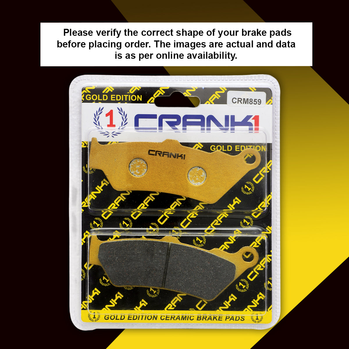 CRANK1 Ceramic Front Brake Pads for KTM 250 Adventure 2025 CRM859